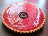 Tarte amandine au cassis et à la crème au cassis