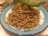 Spaghettis au pesto