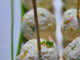 Boulettes fraicheur aux miettes de crabe, fromage frais et citron