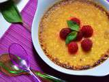 Crème brûlée au Basilic et à la Framboise