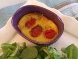 Clafoutis tomates cerise/fourme de Montbrison