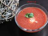 Gaspacho de pastèque au vinaigre balsamique et à la fêta au thermomix ou sans