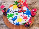 Gâteau Splatoon 2 au thermomix ou sans, en pâte à sucre, pour allergique à l’oeuf