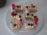 Number cake aux framboises au thermomix ou sans (Letter cake)