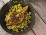 Poulet au miel et son riz au curcuma