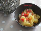 Tajine de pommes de terre aux tomates et poivrons