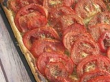 Tarte à la tomate, moutarde au miel