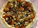 Tarte butternut, feta et oignons caramélisés au thermomix ou sans