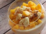 Verrine de perles du japon, mangue et crumble coco au thermomix ou sans