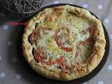 Quiche thon, tomates et caviar d'aubergines au thermomix ou sans