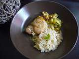 Tajine de poulet au riz et courgettes