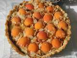 Tarte pâtissière aux abricots, chocolat et amandes au thermomix ou sans