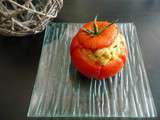 Tomates farcies au risotto au poulet