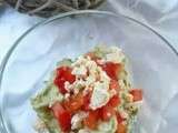 Verrine avocats, tomates et feta au thermomix ou sans