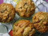 Muffins aux abricots secs, pomme et flocons d'avoine