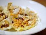 Salade endive, lentilles corail, raisins