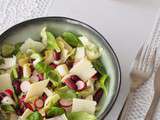 Salade rose : radis, haricots rouges & vinaigre de framboises