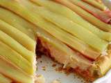 Tarte classique : fraise rhubarbe