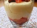 Verrine mousse d'orange/pamplemousse/pain d'épices