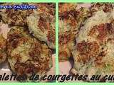 Galettes de courgettes au Cumin