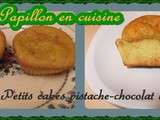 Petits cakes Pistache-Chocolat blanc