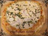 Quiche au fromage de chèvre frais, basilic et allumettes de Poulet