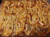 Tarte aux pommes, camembert et cumin