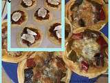 Tartelettes fines ratatouille et fromage ail et fines herbes