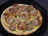 Tarte fine de boudin blanc aux pommes