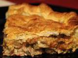 Tourte au jambon et aux champignons