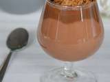 Verrine ganache montée chocolat et crémeux café