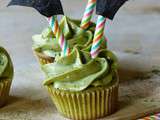 Cupcakes au thé matcha {Halloween}