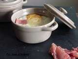 Oeufs Cocotte à l'oseille et au jambon cru de Serrano