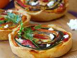 Tartelette spirale aux légumes et jambon cru