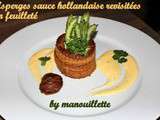 Asperges sauce hollandaise revisitées en feuilleté