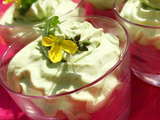 Bavarois betterave-chèvre, chantilly de roquette