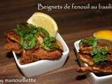 Beignets de fenouil au basilic