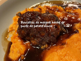 Boulettes de magret haché et purée de patate douce