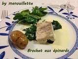 Brochet aux épinards (variante : saumon à l'oseille)