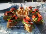 Bruschettas fraises roquette