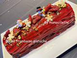 Bûche framboise pistache