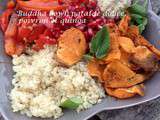 Buddha bowl patate douce, poivron et quinoa