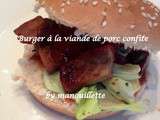 Burger à la viande de porc confite