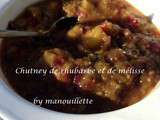 Chutney de rhubarbe et de mélisse