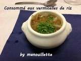 Consommé aux vermicelles de riz