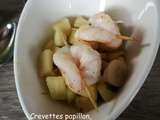 Crevettes papillon, salsa de mangue et basilic