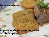 Croquettes de pommes de terre aux champignons