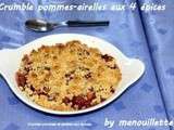 Crumble pommes et airelles aux épices