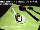 Dattes farcies à la mousse de bleu et aux châtaignes