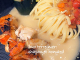 Duo terre-mer : chapon et homard